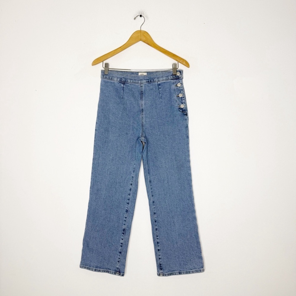 J.Crew Slim Wide-Leg Sailor Jeans Atlantic Wash High-Rise Size 27